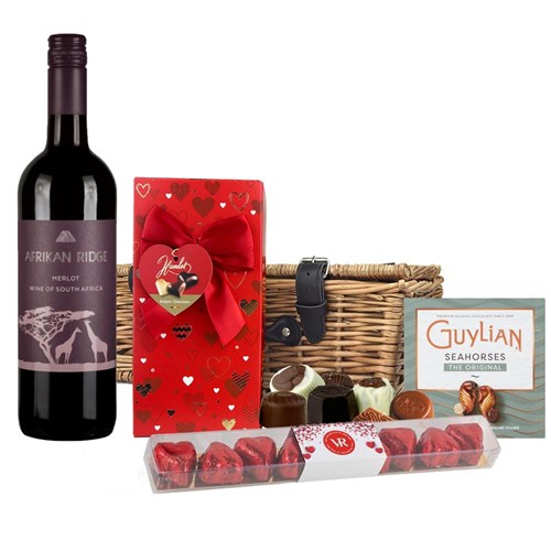 Afrikan Ridge Merlot 75cl Red Wine And Chocolate Love You Hamper